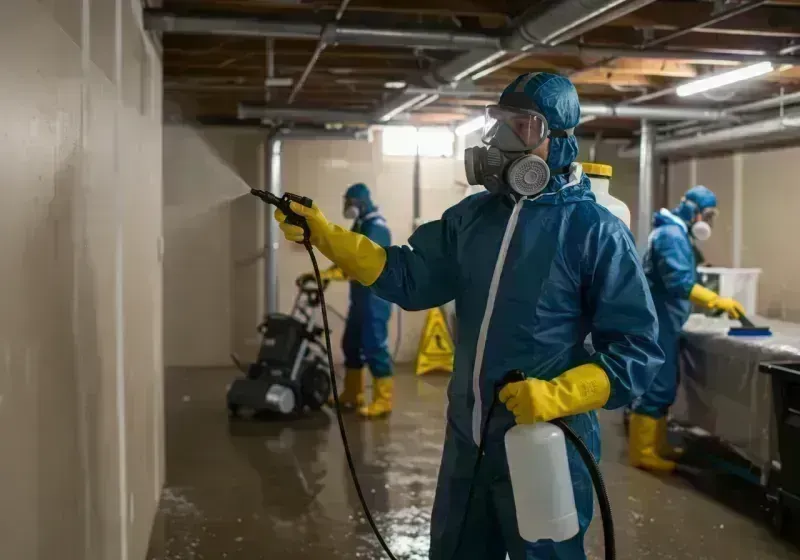 Basement Sanitization and Antimicrobial Treatment process in Belle Plaine, WI